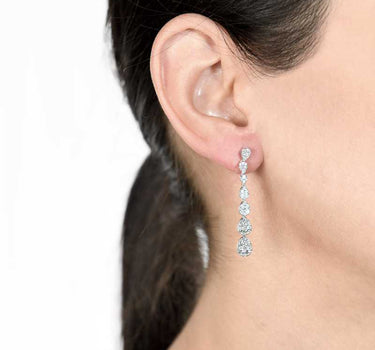 Pendientes Tresor diamantes, oro blanco