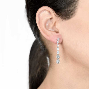 Pendientes Tresor diamantes, oro blanco