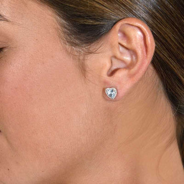 Pendientes Victoria Heart, topacios azules y diamantes