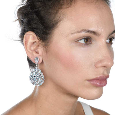 Pendientes Vivaci topacios azules, plata