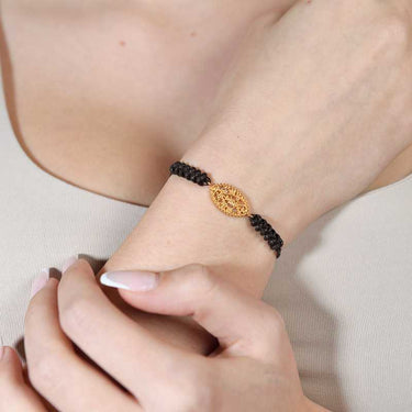 Pulsera Liuva, plata dorada