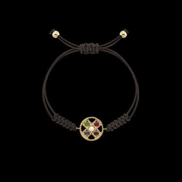 Pulsera Polán, plata dorada