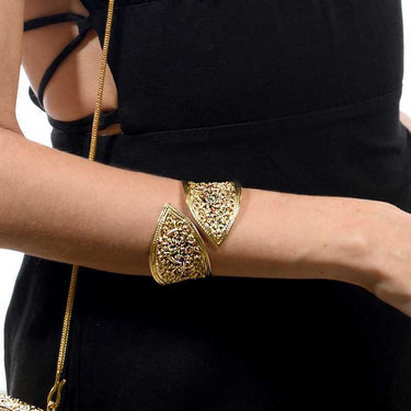 Pulsera Traviata Diagonal, plata dorada